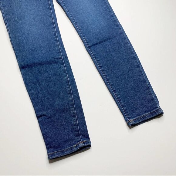 Everlane The Curvy High Rise Skinny Jeans Mid Blue Size 24 Stretch Dark Wash - Picture 3 of 7